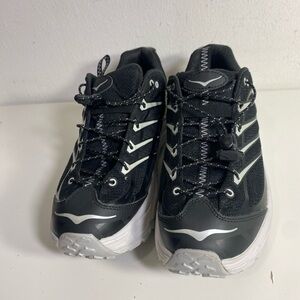 Hoka One One Mafate Three2 in black is a hybrid sneakers size W 12.5  M 11.5